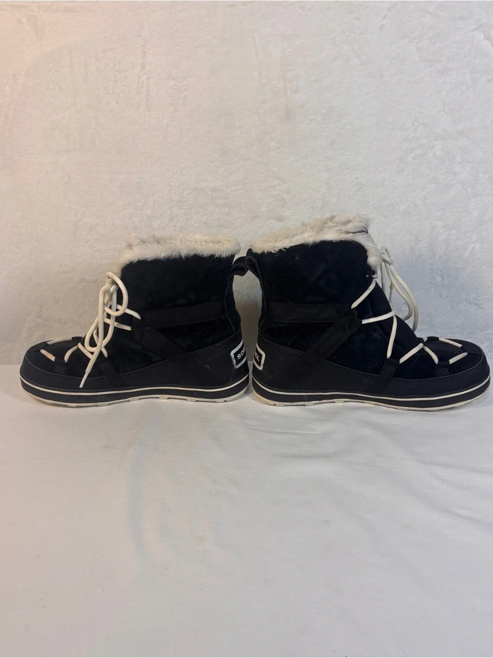 Sorel Glacy Explorer Shortie Black Winter Snow Boots Waterproof Sz 10